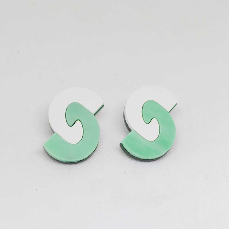 Peixes branco e verde mármore
