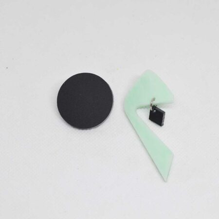 Par trocado Ava preto brilho e Carneiro verde mármore