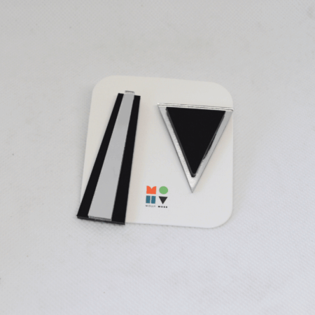 Par trocado Elizabeth e Audrey espelho preto