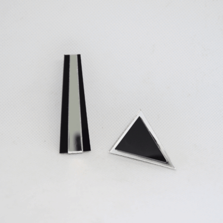 Par trocado Elizabeth e Audrey espelho preto