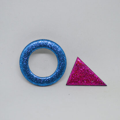 Glitter 4 - Par trocado Brigitte azul e Audrey rosa