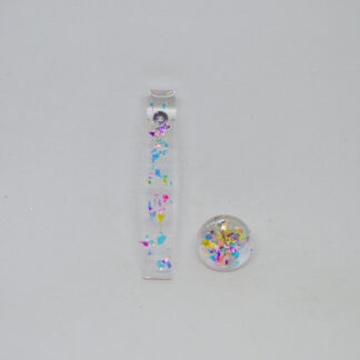 Glitter 4 - Par trocado Debbie S e mini Ava transparente tiras