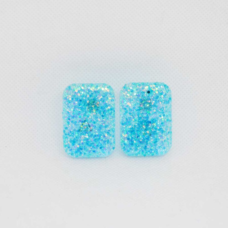 Coco transparente com glitter azul