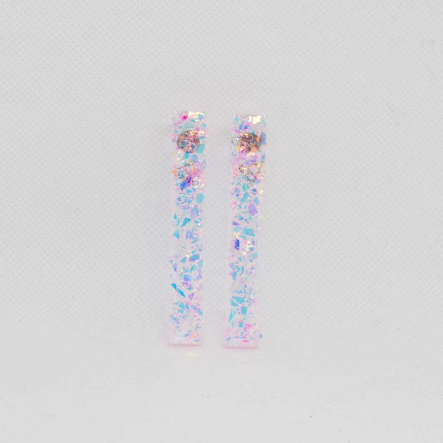 Debbie S glitter rosa holográfica