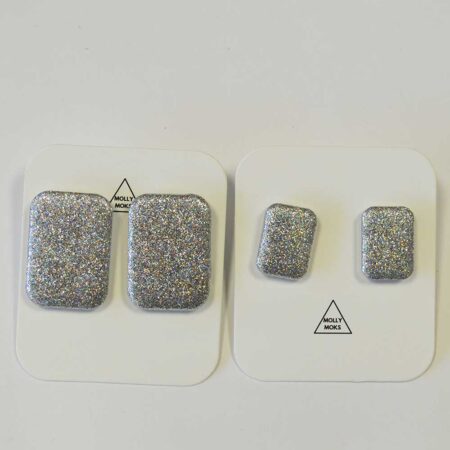 Coco em pack de 2 prateado glitter