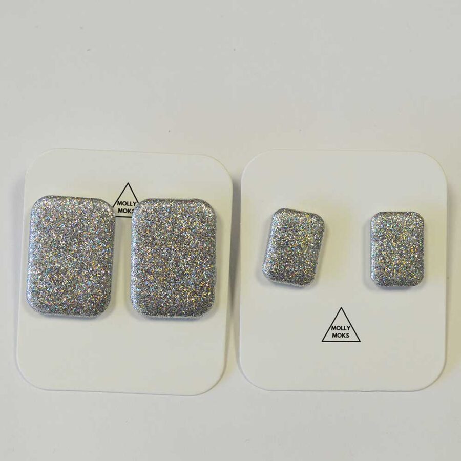 Coco em pack de 2 prateado glitter