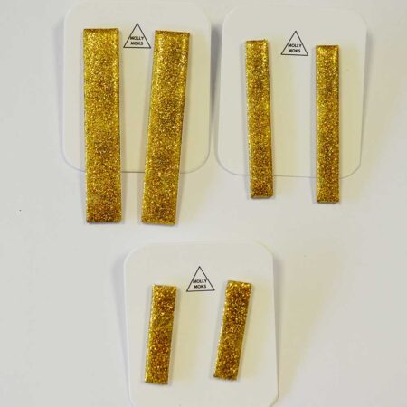 Debbie em pack de 3 dourado glitter