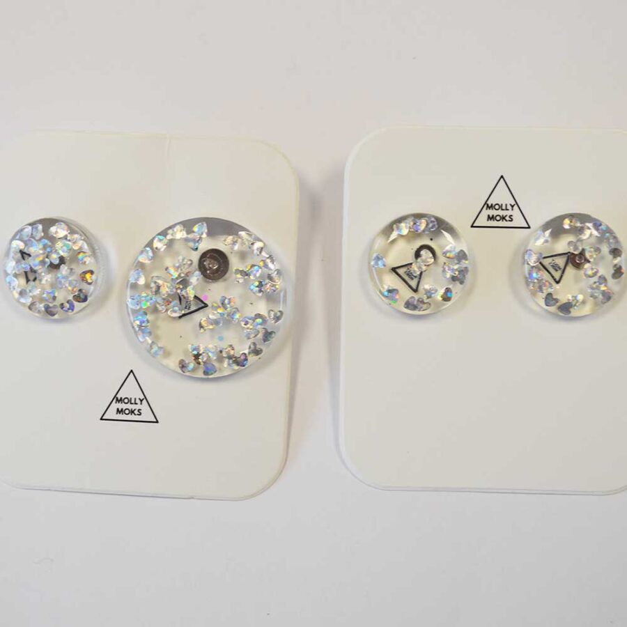 Ava em pack de 2 transparente com corações