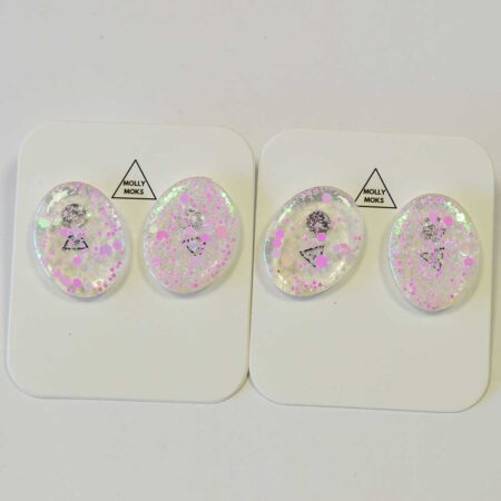 Diana em pack de 2 rosa holográfico glitter
