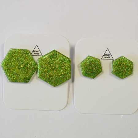 Amália em pack de 2 verde glitter