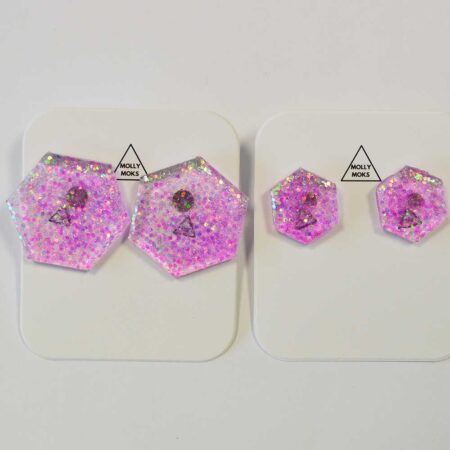 Amália em pack de 2 rosa glitter