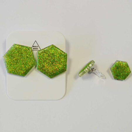 Amália em pack de 2 verde glitter (MINI EM MOLA)