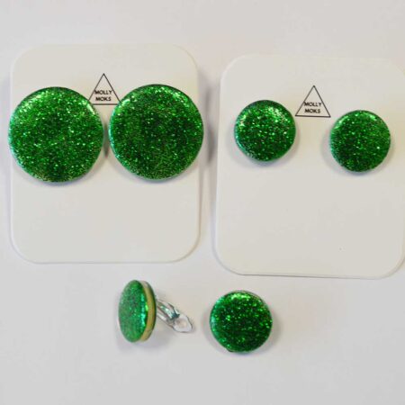 Ava em pack de 3 verde glitter (UM EM MOLA)