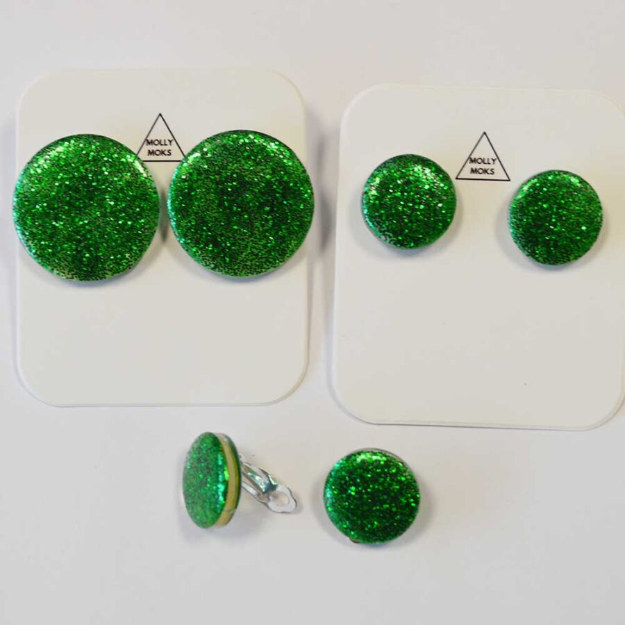 Ava em pack de 3 verde glitter (UM EM MOLA)