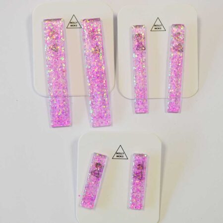 Debbie em pack de 3 rosa glitter