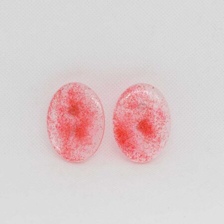 Diana transparente com glitter rosa neon