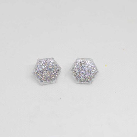 Mini Amália glitter prateado