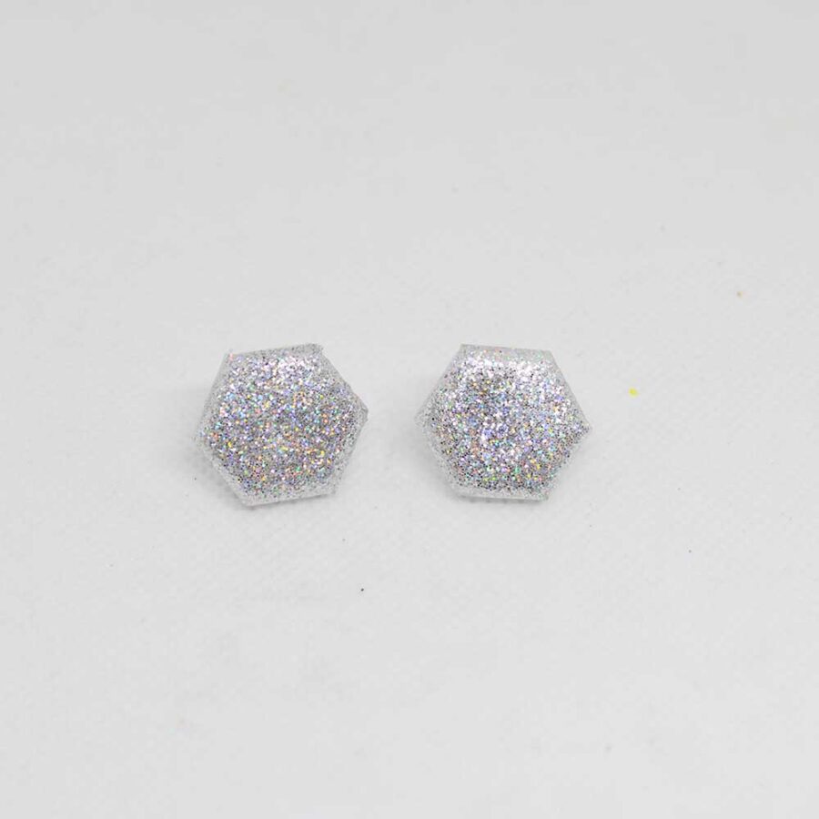 Mini Amália glitter prateado