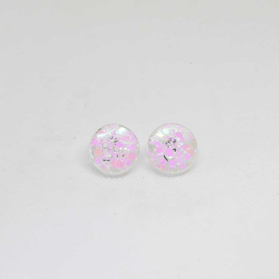 Mini Ava glitter rosa holográfico