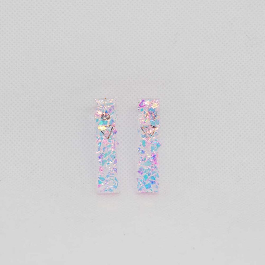 Mini Debbie glitter rosa holográfica