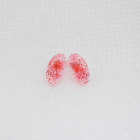 Diana transparente com glitter rosa neon