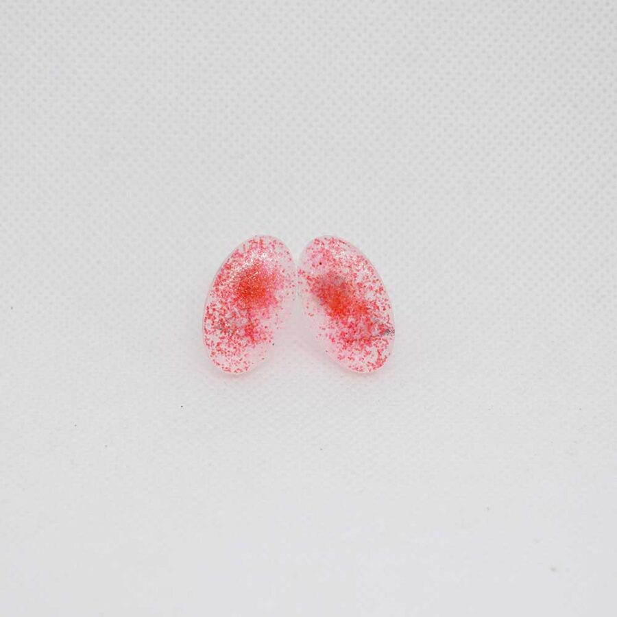 Diana transparente com glitter rosa neon