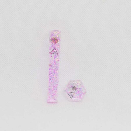 Par trocado Mini Debbie e Mini Amália glitter rosa