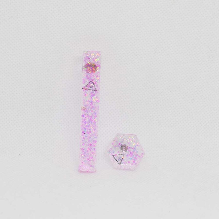 Par trocado Mini Debbie e Mini Amália glitter rosa