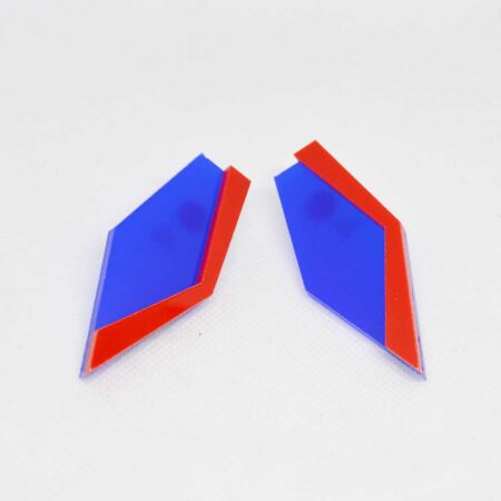 Bowie azul e vermelho