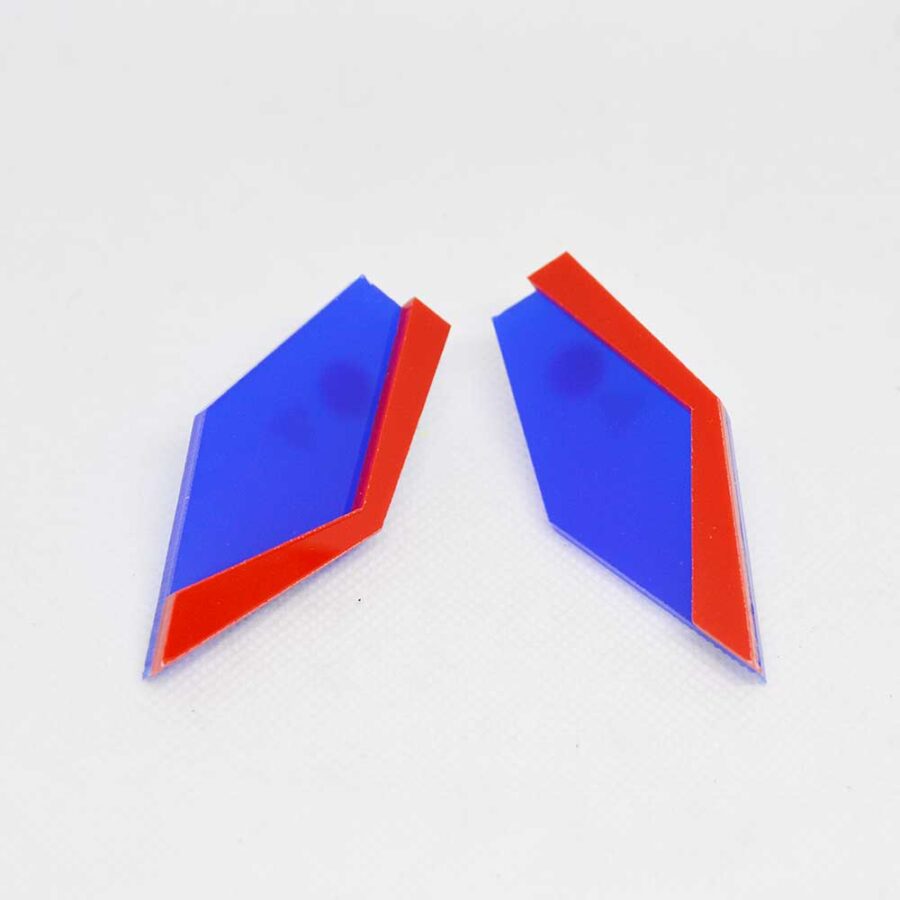 Bowie azul e vermelho